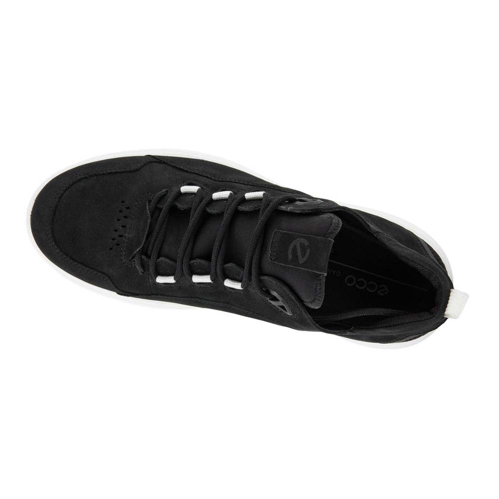 Men's Ecco Soft7 Runner Sneakers Black | USA 643ZUT